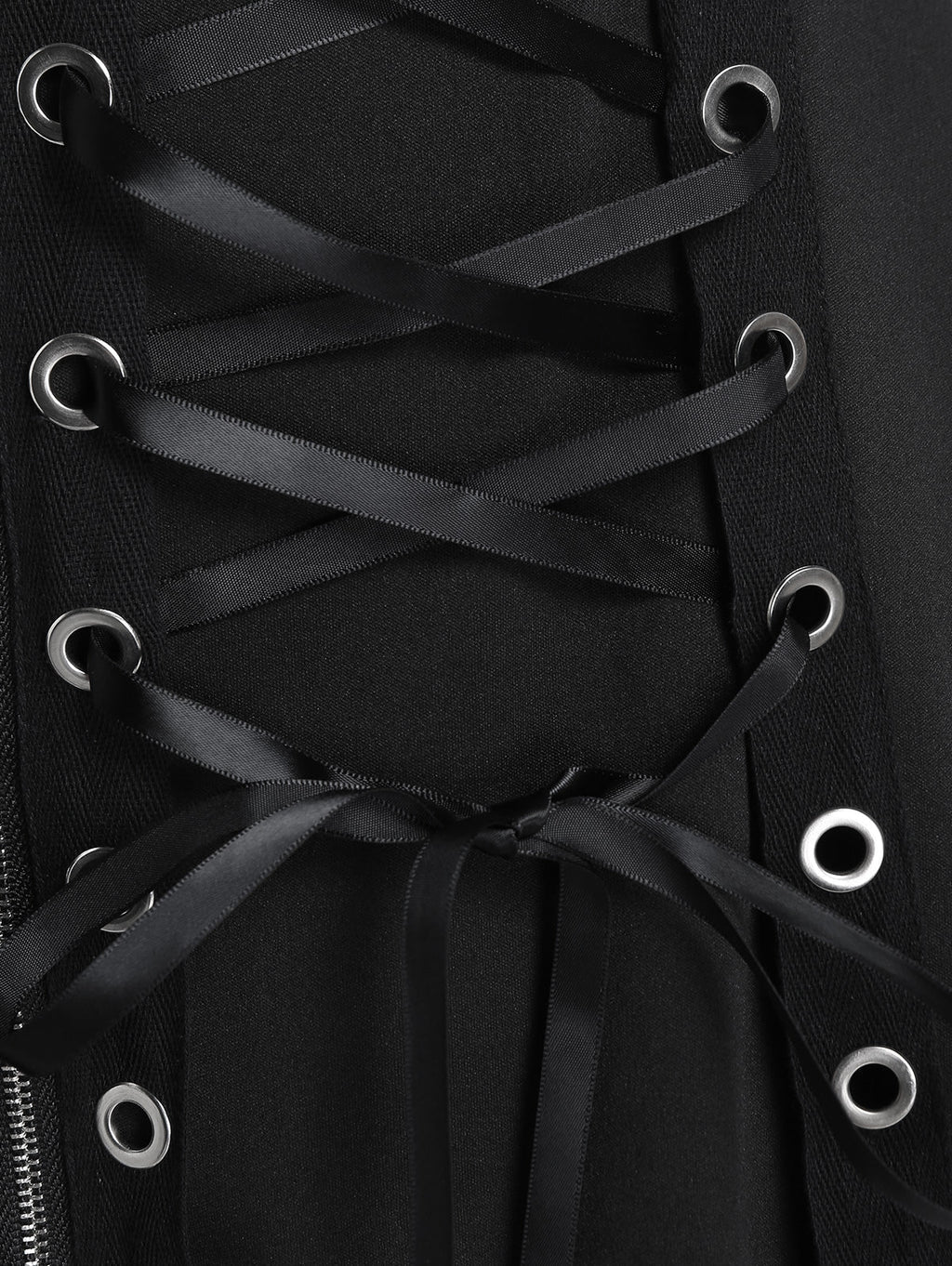 Women's Black Buckle-Strap Gothic Dress – S–4XL