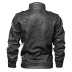 Men's PU Leather Jacket – Black, Blue or Brown