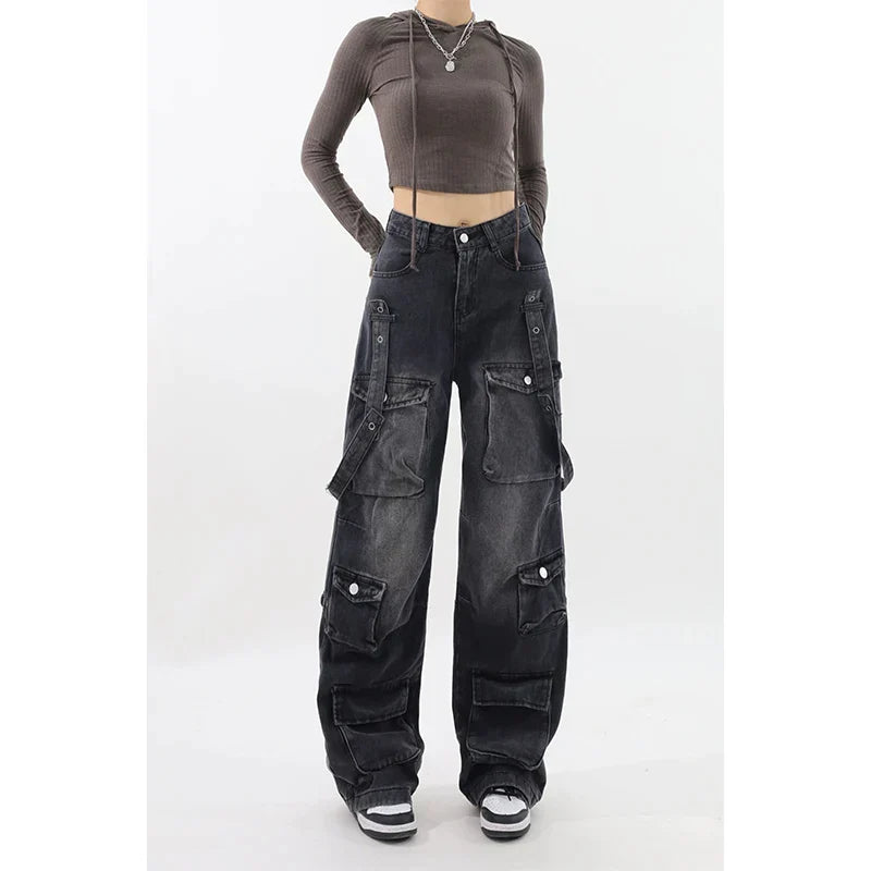 Women's Black Vintage Trousers – S–3XL