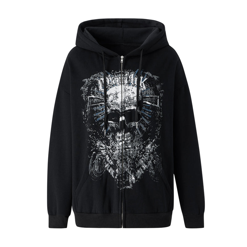 Women's Oversized Skull Hoodie