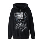 Women's Oversized Skull Hoodie