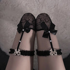 Women's Knee-High Socks with Bow & Garter Detail