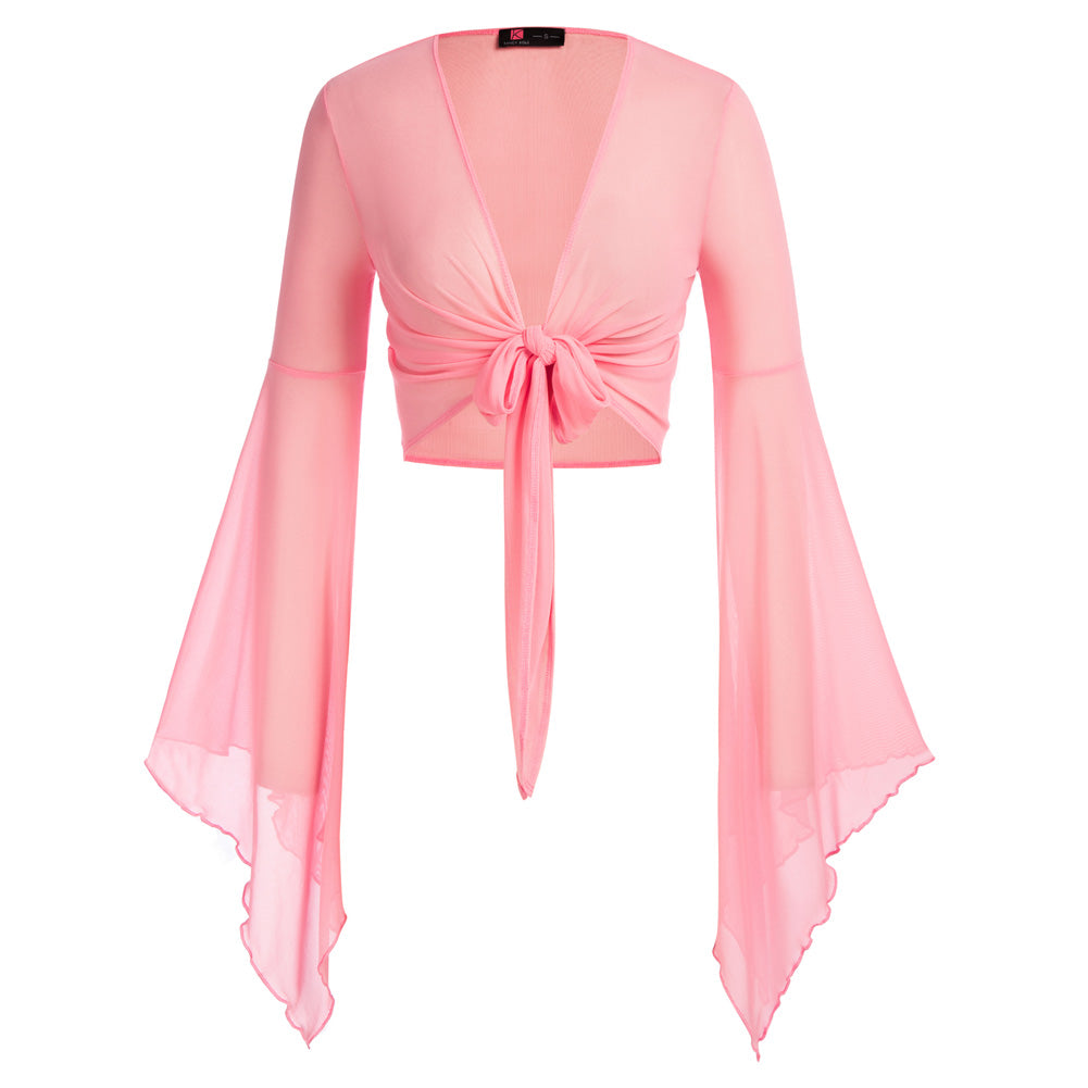 Women's Gothic Tie-Hem Crop Top
