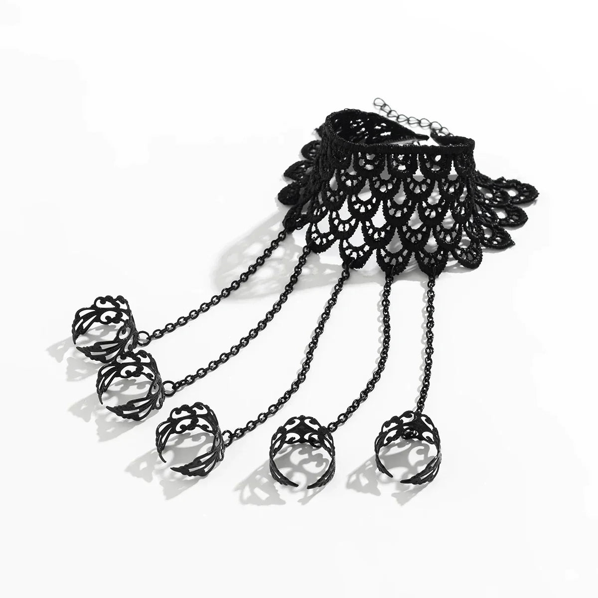Women's Gothic Lace Bracelet – Black