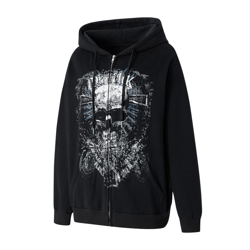 Women's Oversized Skull Hoodie