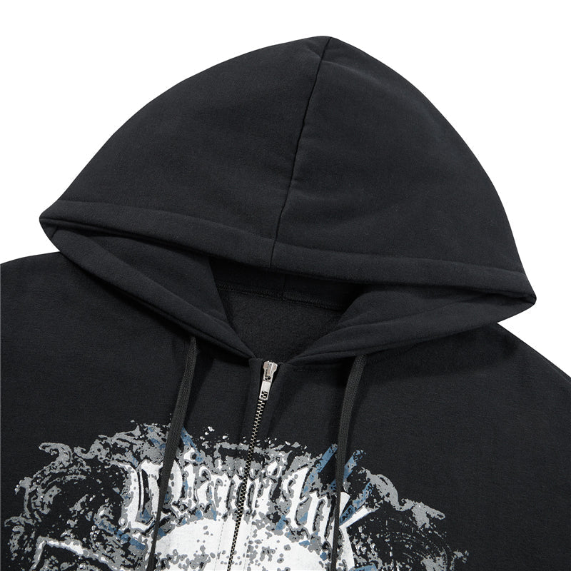 Women's Oversized Skull Hoodie