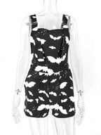 Women's Black Gothic Romper
