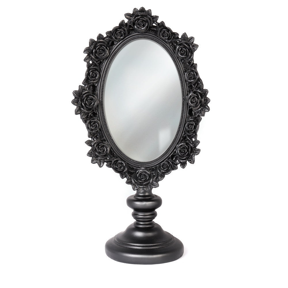 Black Rose Freestanding Resin Mirror