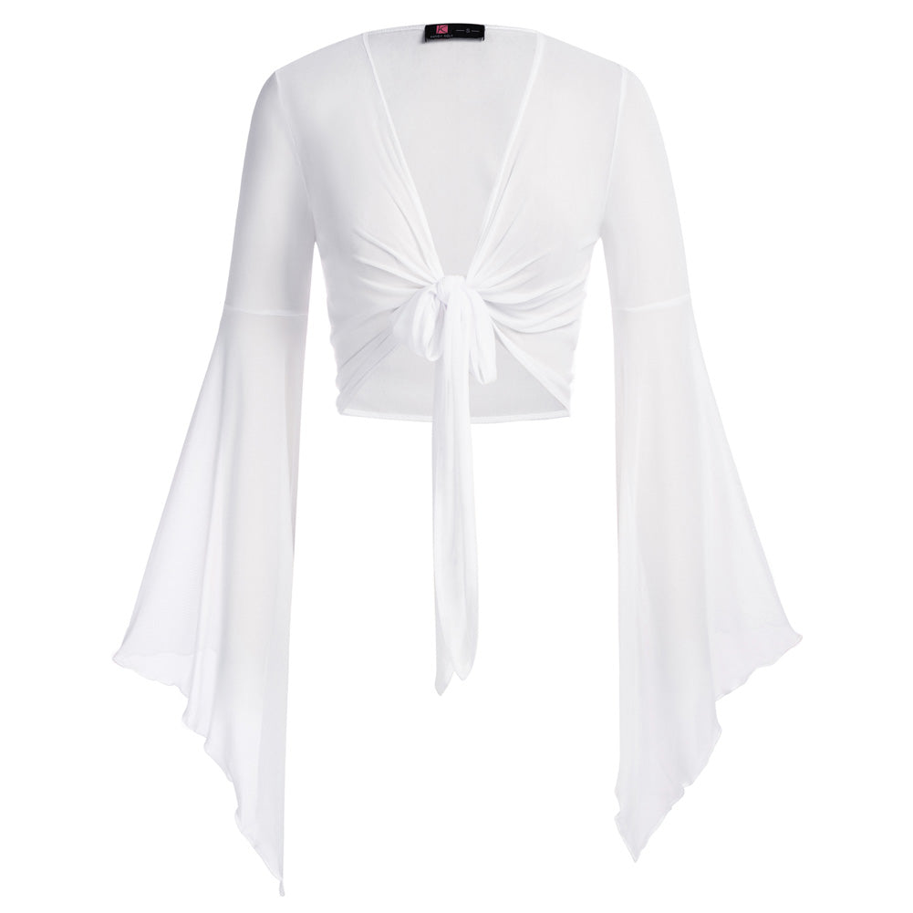 Women's Gothic Tie-Hem Crop Top