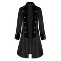 Men's Vintage Tailcoat – Black, Sizes S–4XL