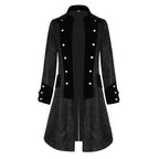 Men's Vintage Tailcoat – Black, Sizes S–4XL