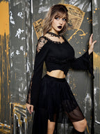 Crop Top With Lace Accents – S–L
