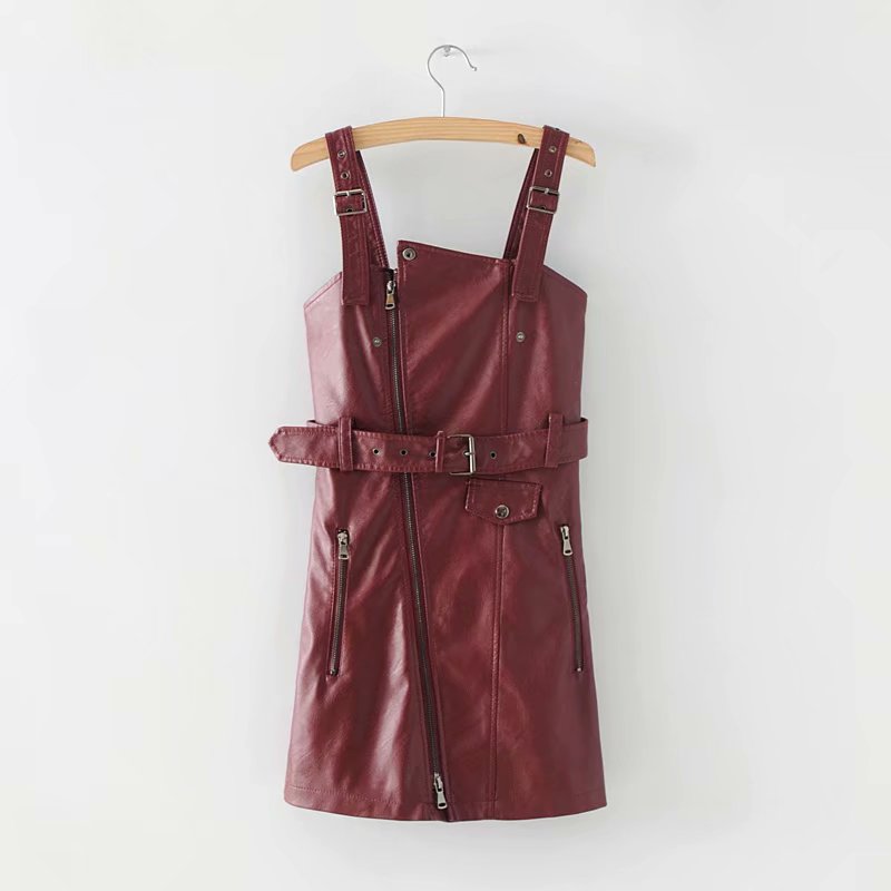 Women's Faux Leather Gothic Dress – 4 Colours