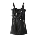 Women's Faux Leather Gothic Dress – 4 Colours