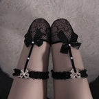 Women's Black Lace Thigh-High Stockings