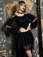 Crop Top With Lace Accents – S–L
