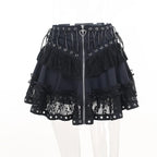 Women's Gothic Lace Mini Skirt – Black