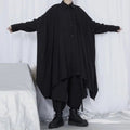 Irregular-Hem Gothic Longline Shirt