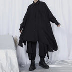 Irregular-Hem Gothic Longline Shirt