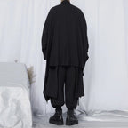 Irregular-Hem Gothic Longline Shirt