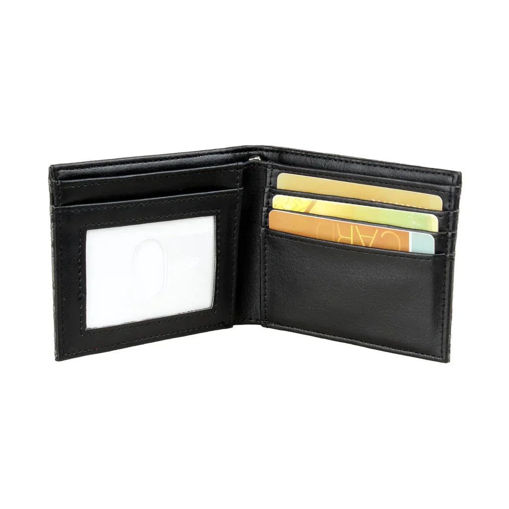 Men's Black Gothic Embossed Skull Bifold Wallet