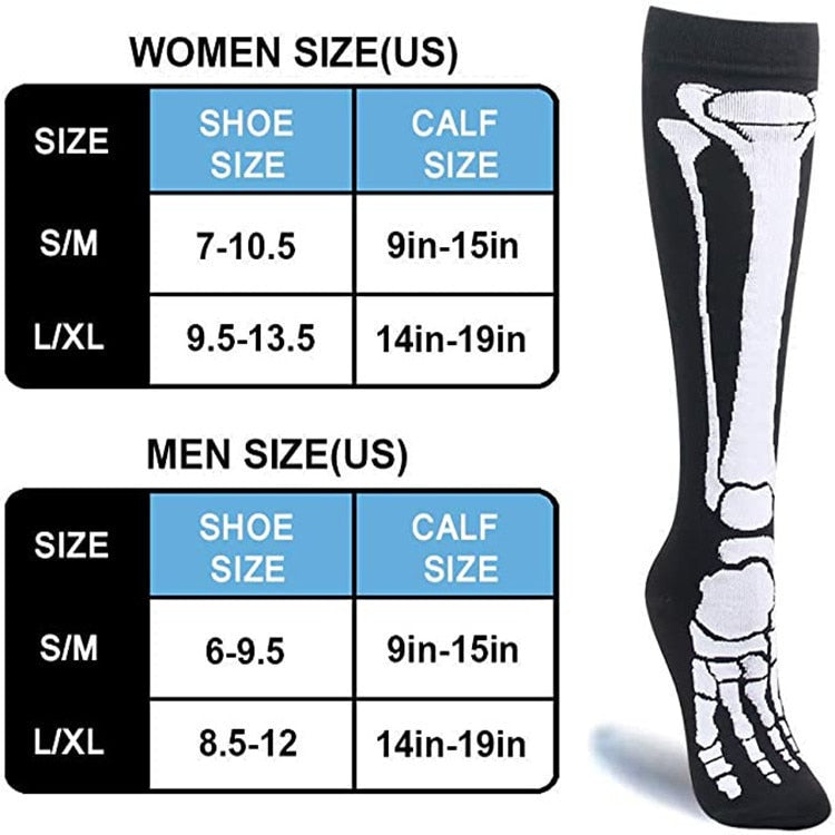 Gothic Skull Knee-High Socks
