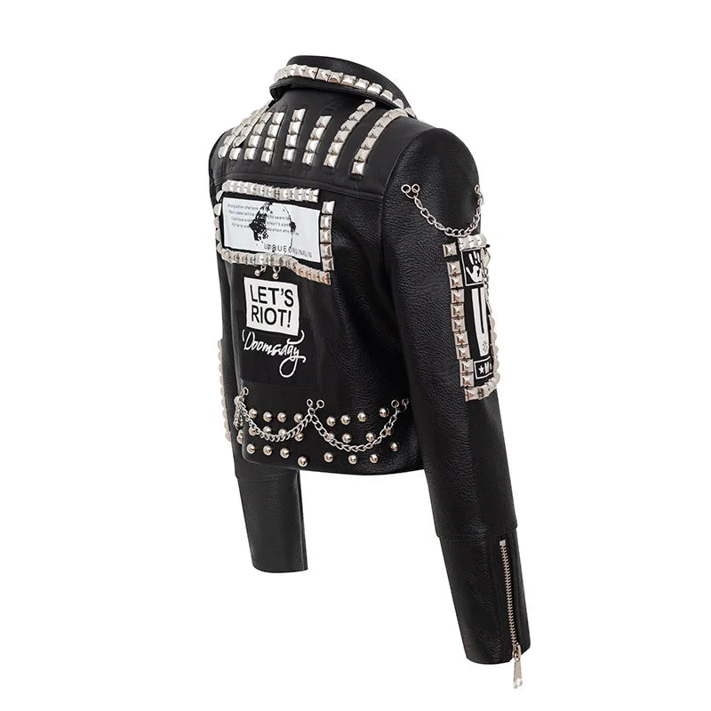Women's Black PU Leather Jacket – S–XXL