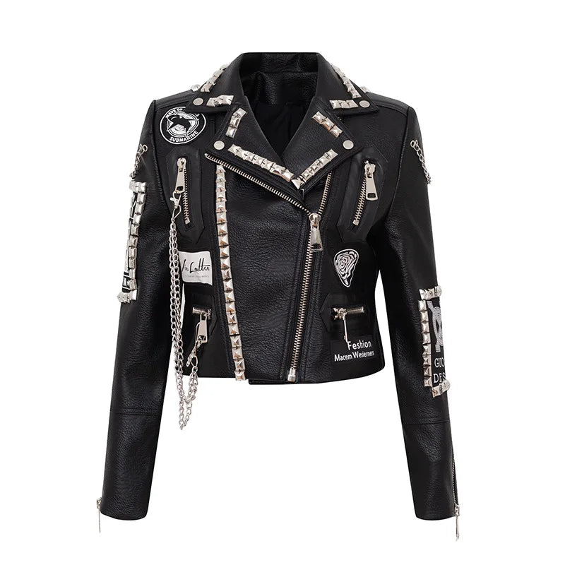 Women's Black PU Leather Jacket – S–XXL