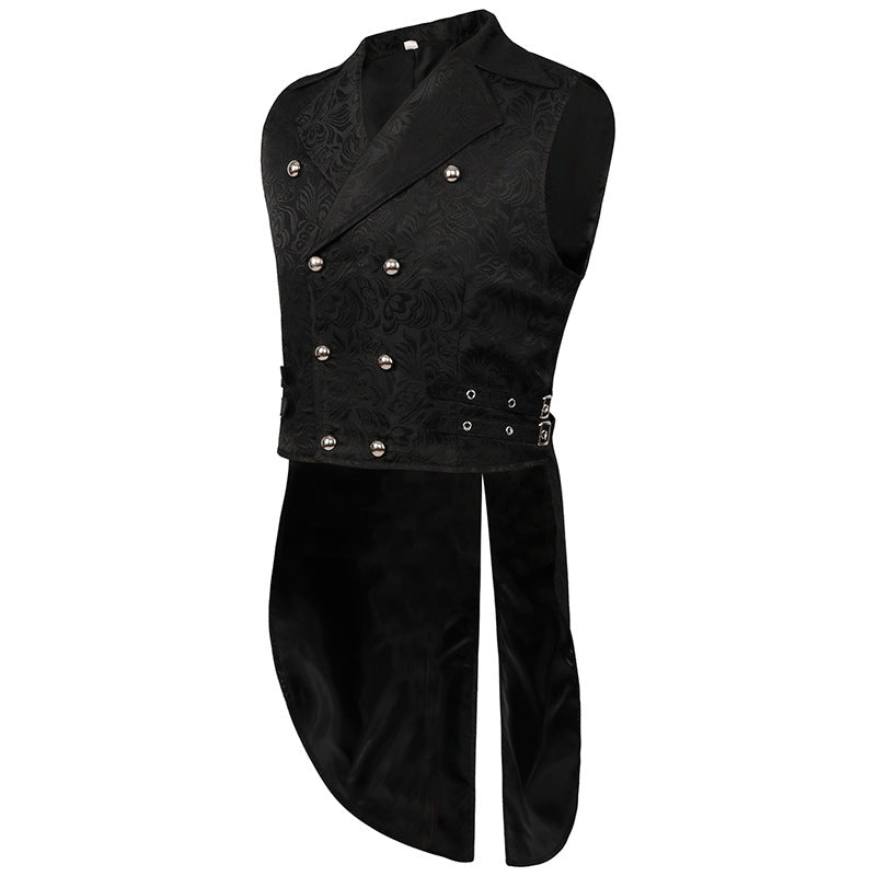 Renaissance Jacquard Long Waistcoat – S–3XL