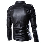 Men's PU Leather and Suede Jacket – Black or Brown