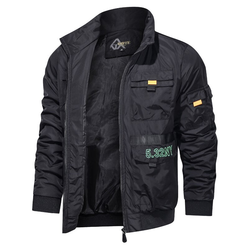 Men's Bomber Jacket – Black, Green, Yellow or Blue