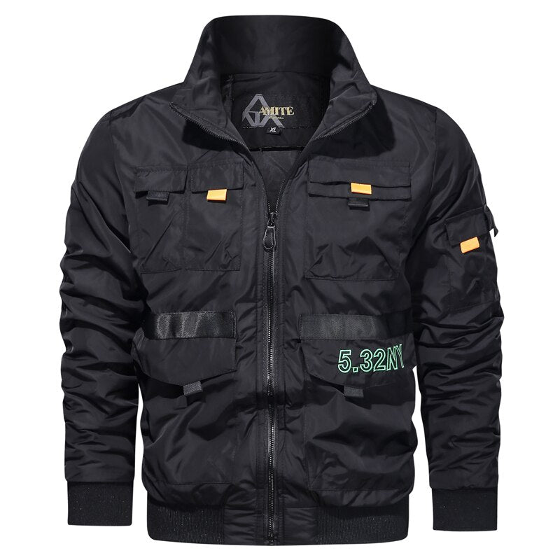 Men's Bomber Jacket – Black, Green, Yellow or Blue
