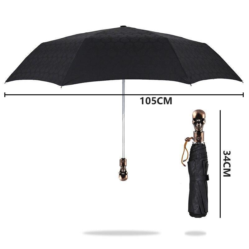 Gothic Skull Folding Umbrella – 105cm
