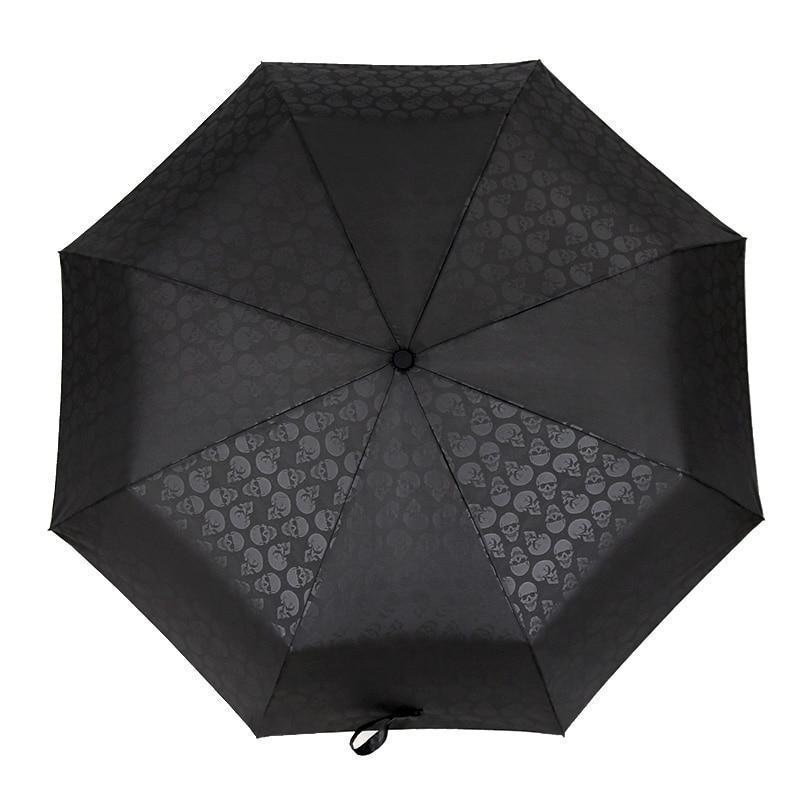 Gothic Skull Folding Umbrella – 105cm