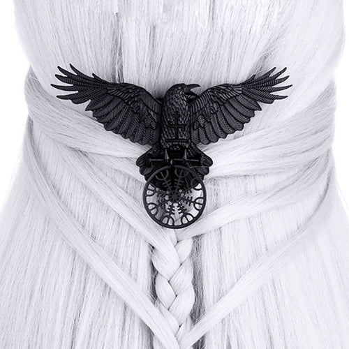 Black Gothic Crow Hair Clip – Zinc Alloy