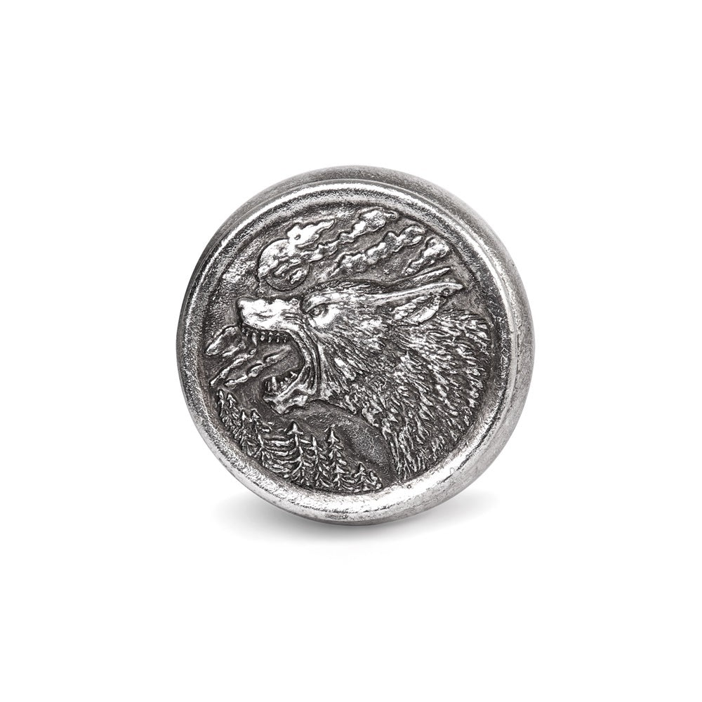 Hour of the Wolf Silver-Tone Resin Trinket Box
