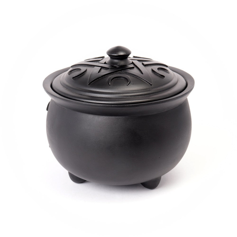 Triple Moon Resin Cauldron Pot