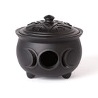 Triple Moon Resin Cauldron Pot