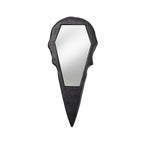 Raven Skull Resin Hand Mirror – Black
