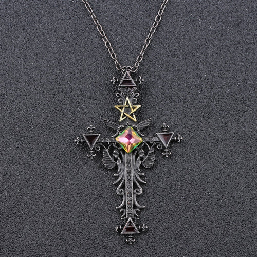 Gothic Cross Pendant Necklace – Alloy