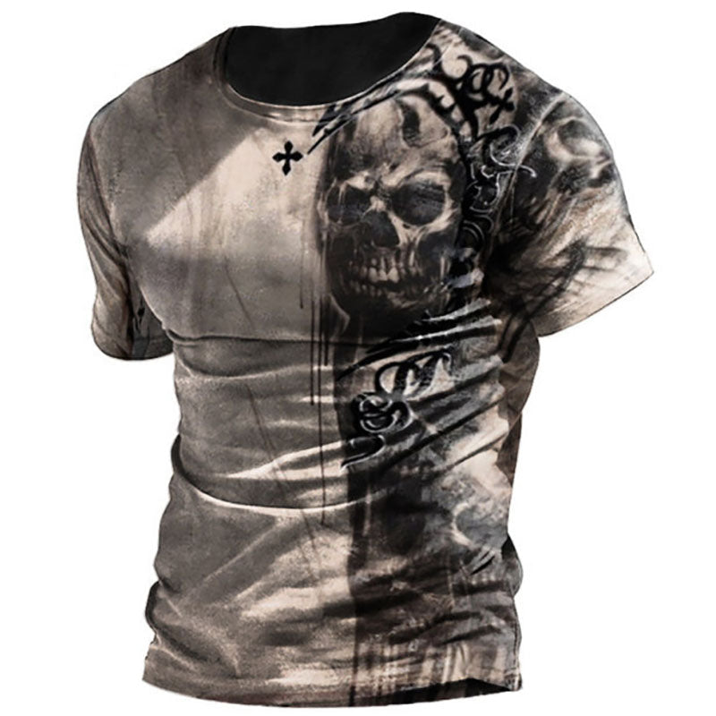 Men's Gothic Horror Skull T-Shirt – Graphic Print