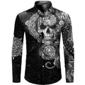Men's Gothic Skull Long Sleeve Shirt – Nordic Print