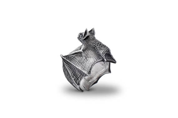 Adjustable Gothic Bat Ring – Zinc Alloy