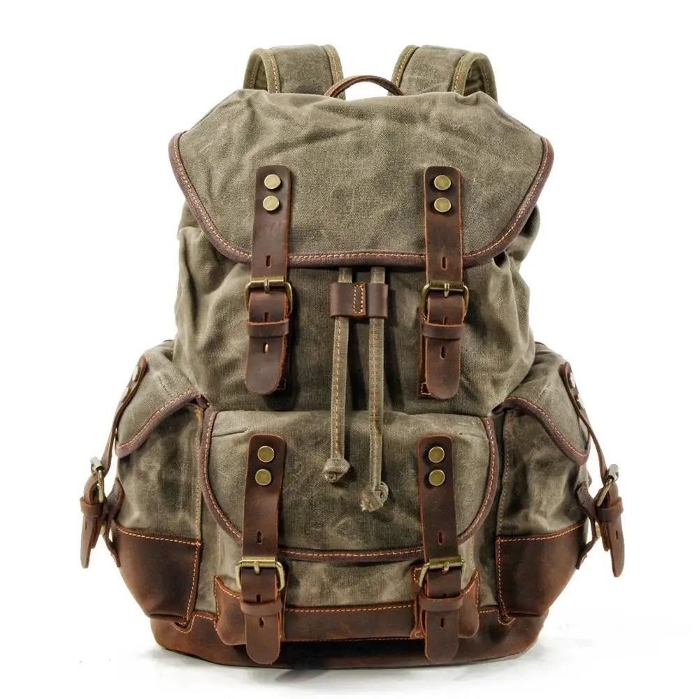 Men's Gothic Backpack – Black, Green & Brown