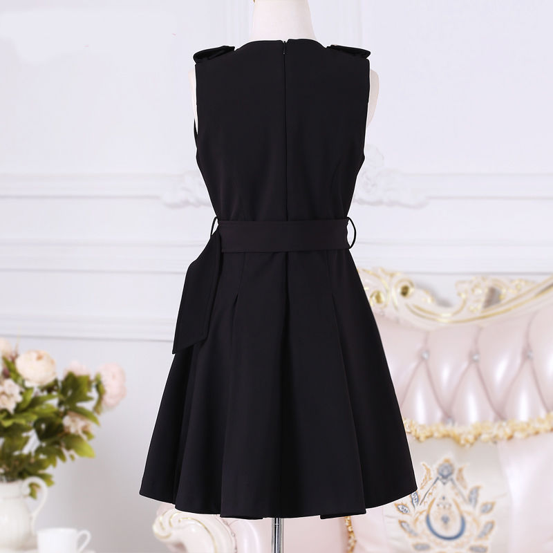 Women's Black Zip-Front Mini Dress – S–XL