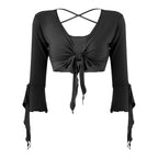 Women's Gothic Cropped Blouse