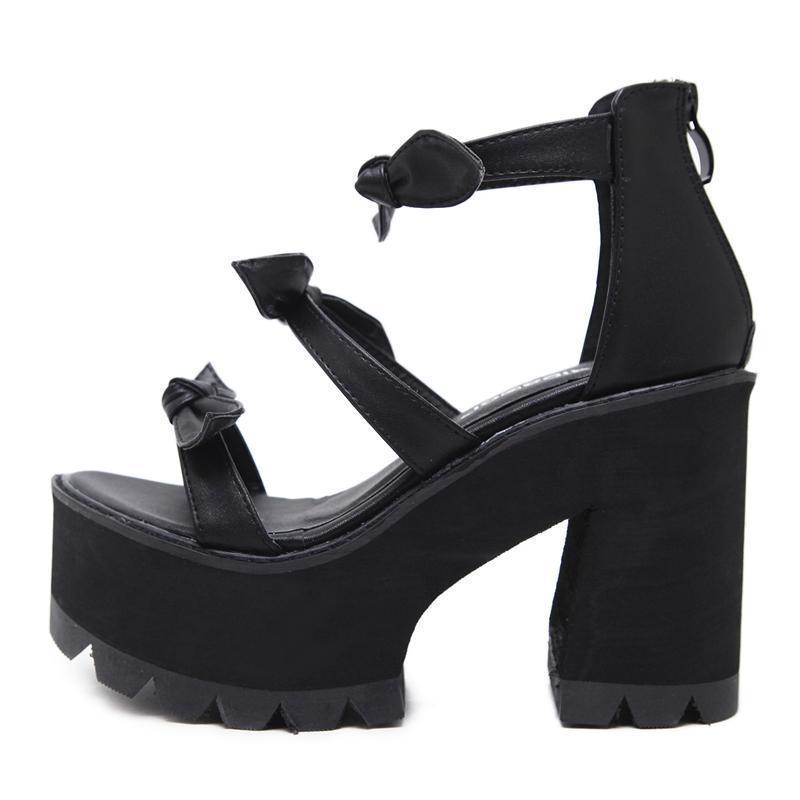 Women's Gothic PU Platform Shoes – US 4–8