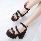 Women's Gothic PU Platform Shoes – US 4–8