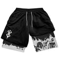 Men's Black Gothic Shorts – Cotton & Polyester Blend