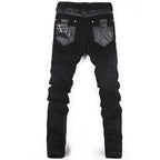 Men's Gothic Zipper-Panel Skinny Pants – Faux Leather